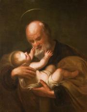 Észak-itáliai festő, 18. sz. Szant József a kis Jézussal